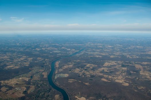 aerial view of earth in usa