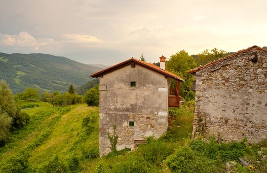 Stone house in the Soca Valley, Slovenia