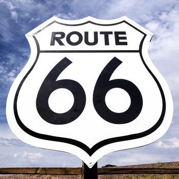 Famous nostalgic route 66 sign