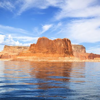 View of the famous Lake Powell, Page, USA