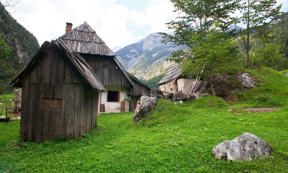 View of Slovenian Julian Alps in the summer