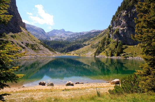 View of krnsko lake in the summer, Slovenia - Europe