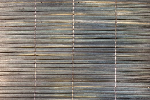 Blue reed mat texture closeup as background