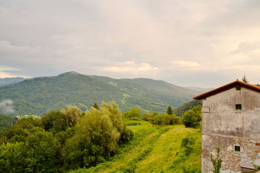 Stone house in the Soca Valley, Slovenia