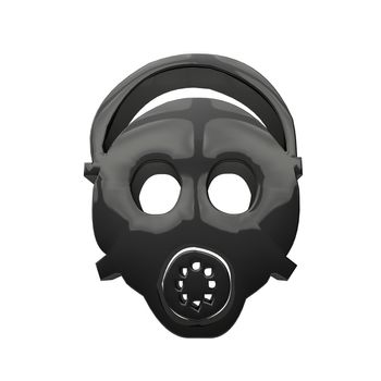 Gas mask icon shows the security on one of the most dangerous attacks on airways