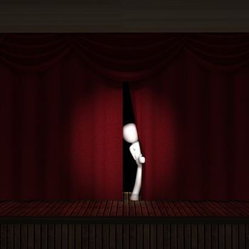 BEHIND THE SCENES is a mystery to the audience: I wonder what's happening now in the theater?