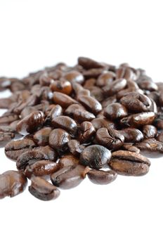 Coffee beans isolated on white background