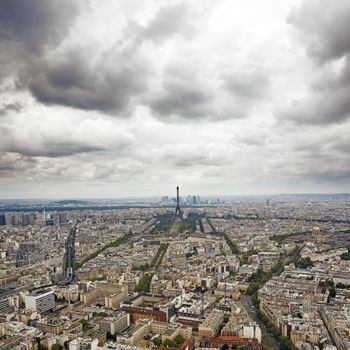 A Cloudy view from Paris, France.