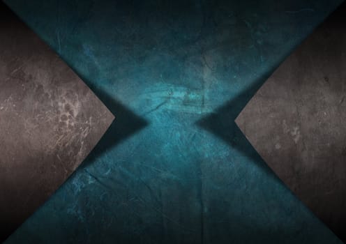 Blue and gray metallic grunge background with shadows
