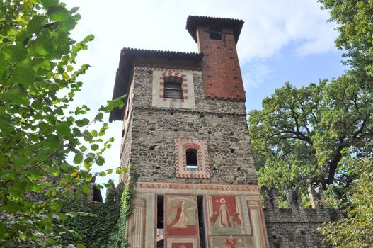 The Medieval Castle in Parco del Valentino Turin Italy