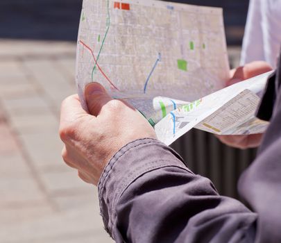 Photo of tourist with map in Milan