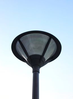 street light on blue sky 