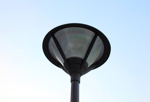 street light on blue sky 