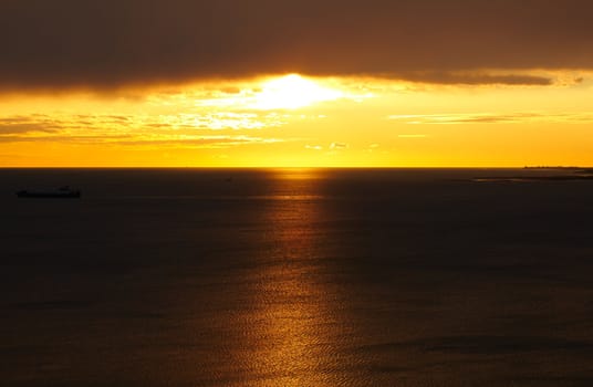 Sunset on the Trieste sea