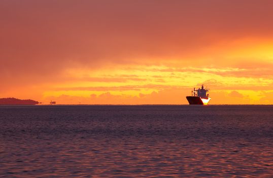 Ship on the sea, Trieste