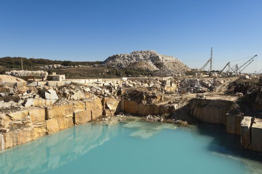 Marble quarry in the region of Borba, Alentejo, Portugal