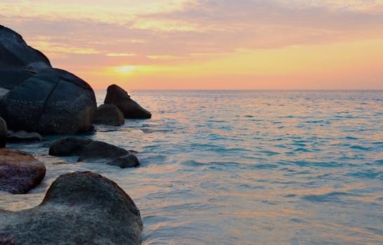 Sunrise over the ocean, Thailand