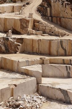 Marble quarry in the region of Borba, Alentejo, Portugal