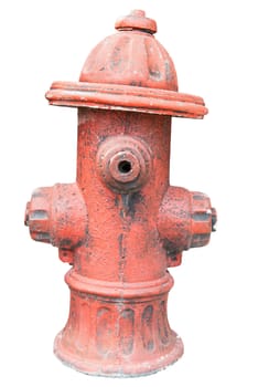 Rusty steel water pump outlet for fireman access, taken outdoor