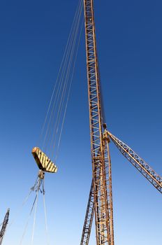 Detail of a crane in a marble quarry in Alentejo, Portugal