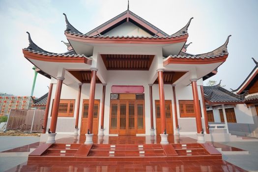 Old Chinese traditional ancient town at day