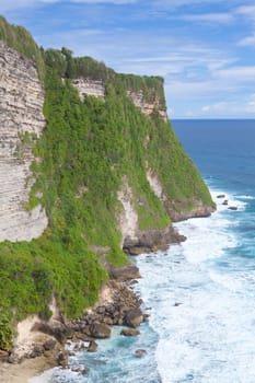 View of Pura Uluwatu temple in Bali island, Indonesia