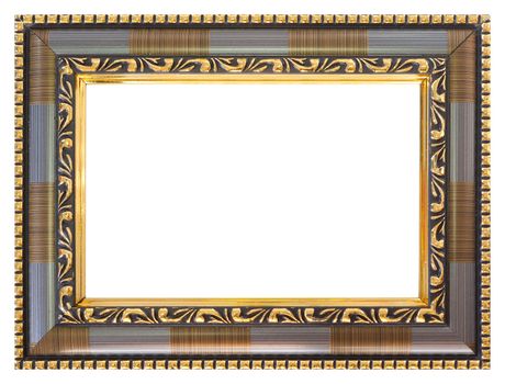 Gold frame isolated on white background