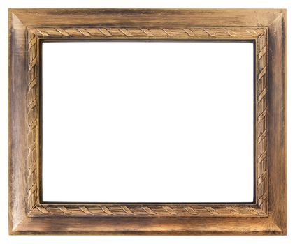 Gold frame isolated on white background