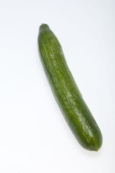 The green cucumber isolated on white background 
