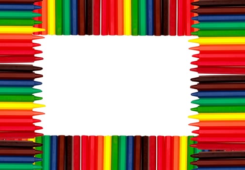 Coloured Pencils Frame with space for photography or text