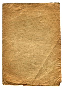 Old and Vintage Paper Isolated On The White Background