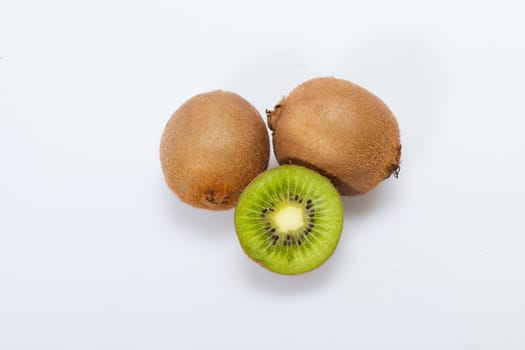 kiwi fruit isolated on white background 