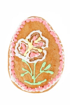 easter egg gingerbread on white isolated