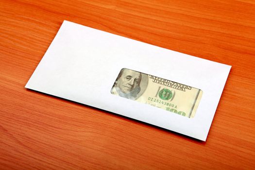 Envelope With Money lying on the table