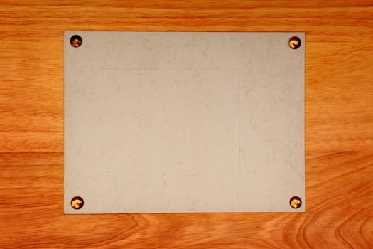 Empty Notice Paper on wooden wall background