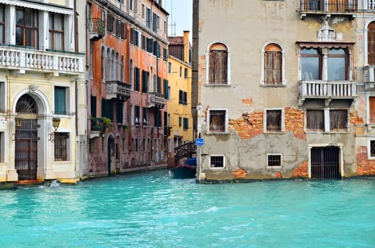 Beautiful water street - Grand Canal in Venice, Italy