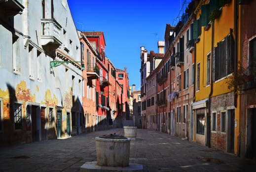 Old Venetian yard, Italy, Venice