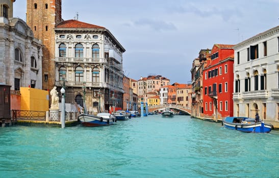 Beautiful water street - Grand Canal in Venice, Italy