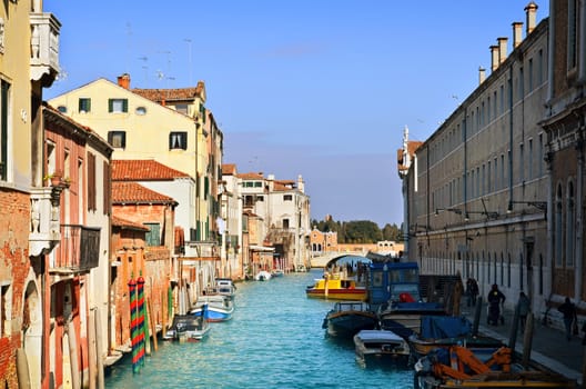 Beautiful water street - Grand Canal in Venice, Italy