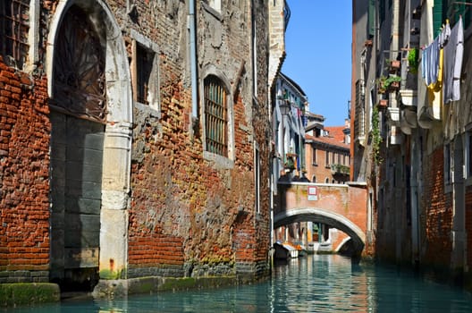 Beautiful water street - Grand Canal in Venice, Italy