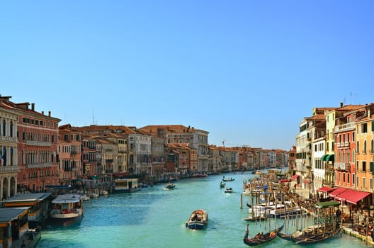 Beautiful water street - Grand Canal in Venice, Italy