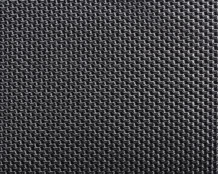 Black polyester texture background. Close up