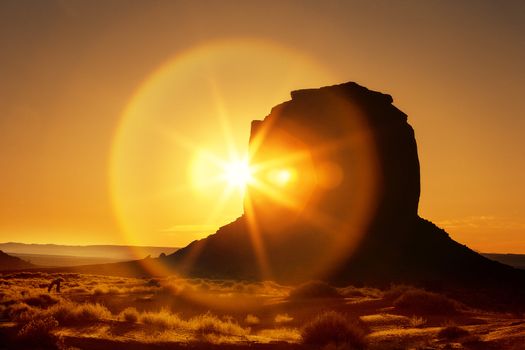 beautiful sunrise at Monument Valley, USA