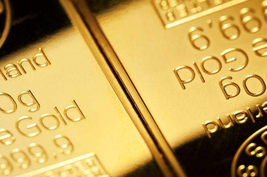 Background of fine gold in close up