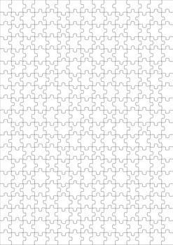 Illustration of a blank puzzle of 300 pieces