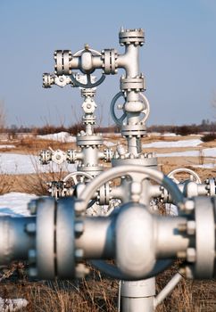 wellhead in the oil and gas industry. spring.