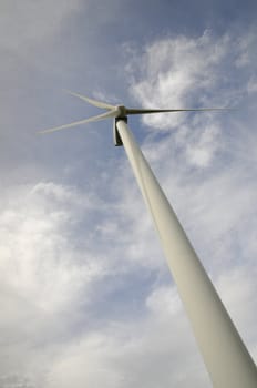 Wind Turbine in the blue Sky