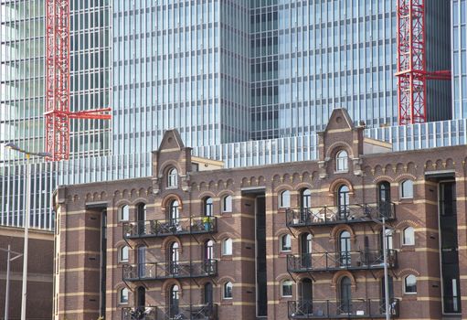 Dutch old and modern trade office building