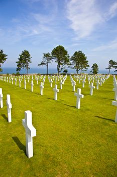 View at American Cemetery in Normandy, France