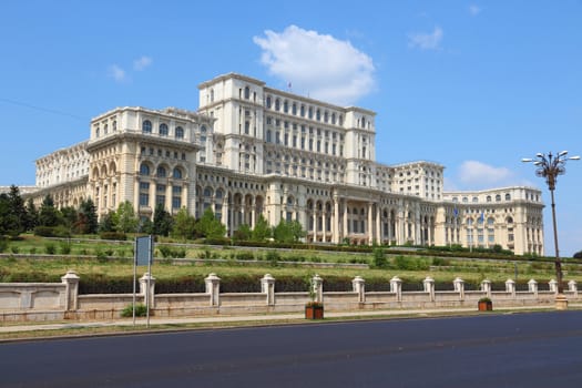 Bucharest, capital city of Romania. Palace of the Parliament (Romanian: Palatul Parlamentului).